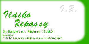 ildiko repassy business card